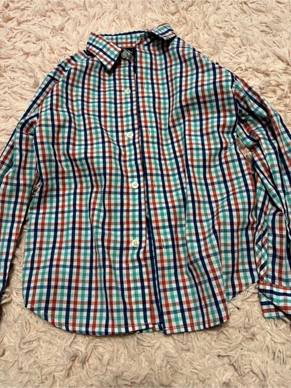 Nautica Plaid Button Down Shirt in Blue & Red XL